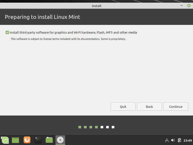 Print screen image of Virtual Machine Enable or disable installing thirdparty software