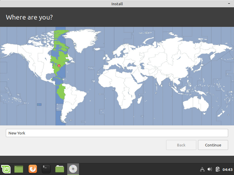 Print screen image of Virtual Machine configure timezone